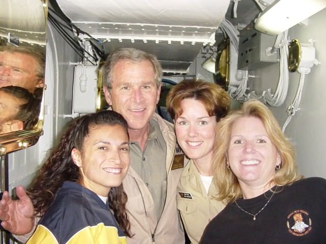 The Pres on the USS Abraham Lincoln !