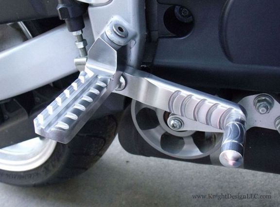 Knight Design Brake lever and footpeg on Buell XB