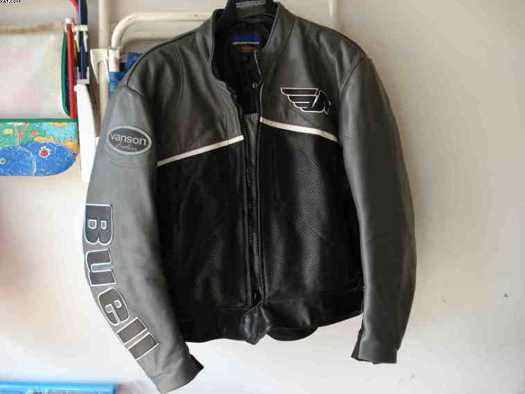 Buell Forum: Black/Grey Vanson Buell XL Leather Jacket